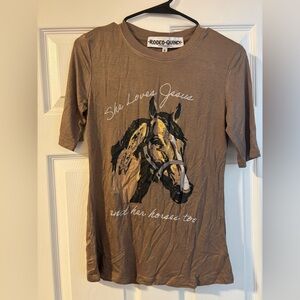 Brown Horse Graphic T-Shirt